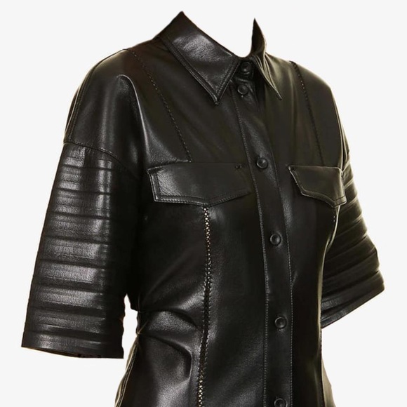 ‘Taissa’ Vegan Leather Dress - Picture 3 of 3